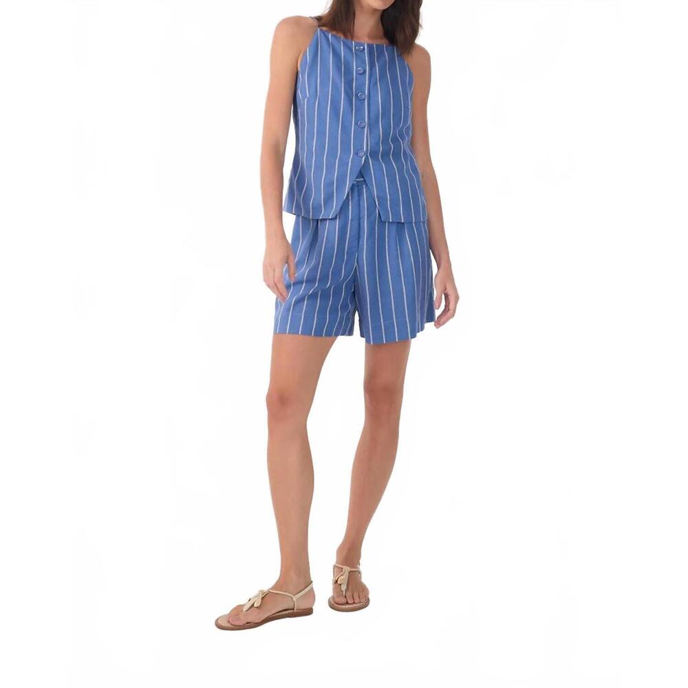 NEW DRESS TO iris walking shorts in blue stripe